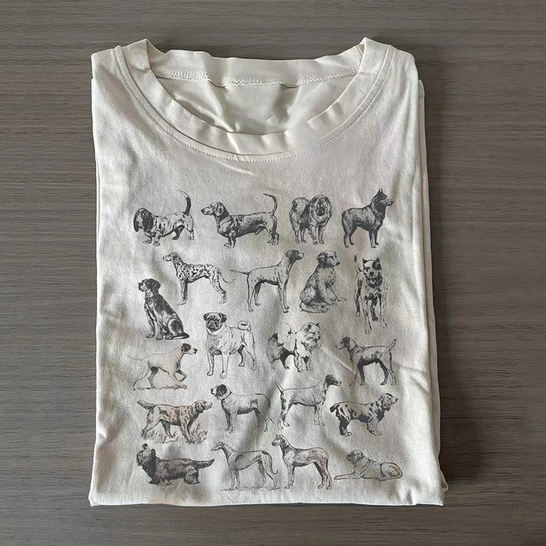 Vintage Hunde-T-Shirt