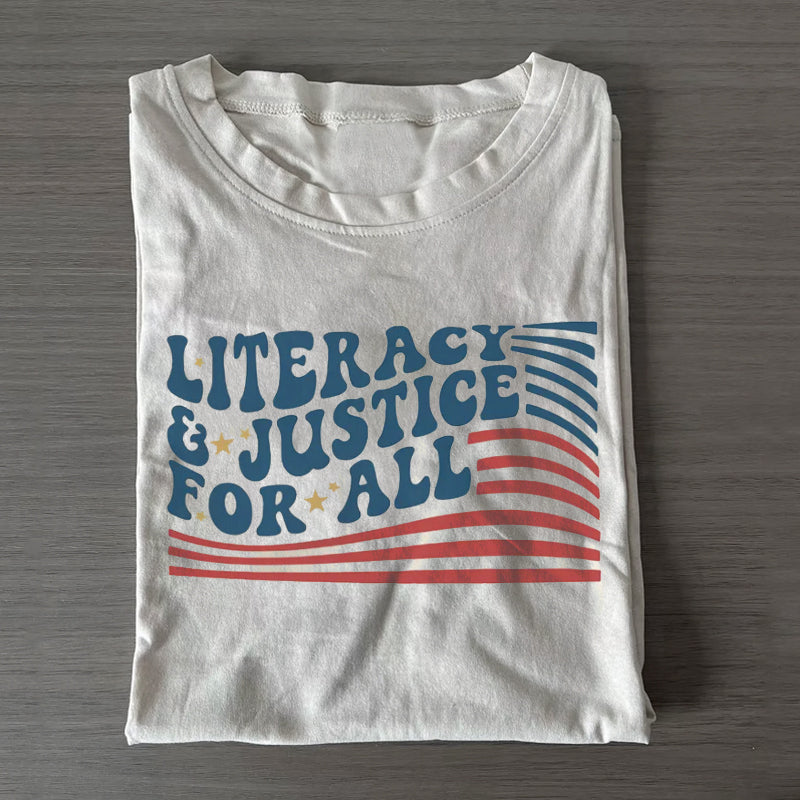 Literacy And Justice For All T-shirt