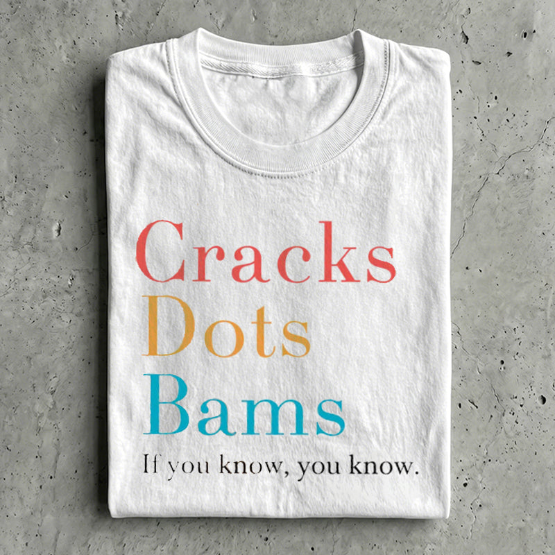 Cracks Dots Bams T-shirt