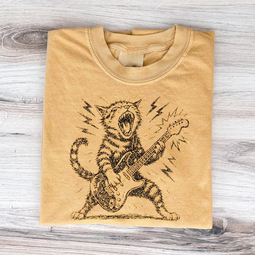 Rock and Roll Cat T-shirt