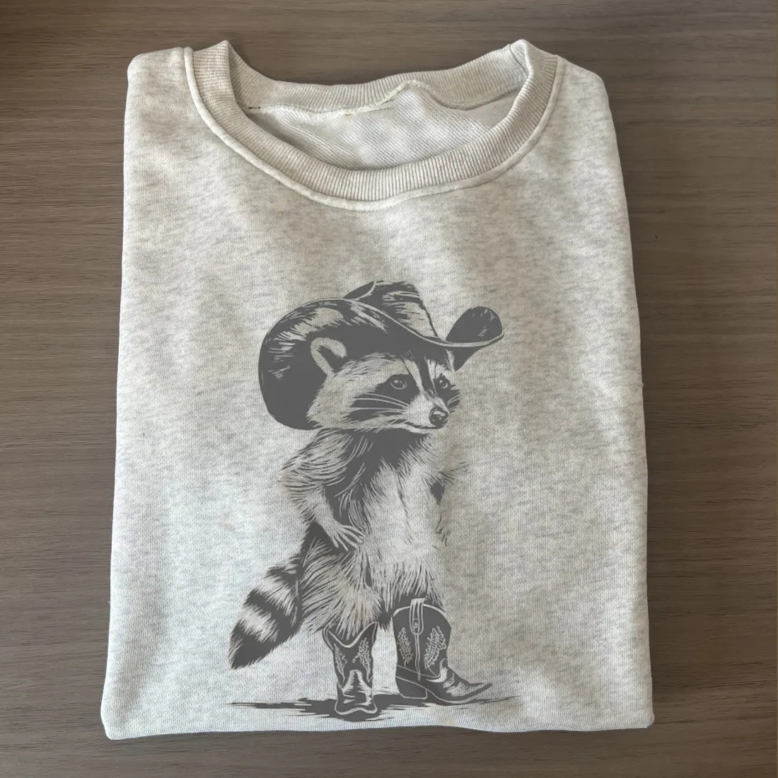 Western-Waschbär-Sweatshirt