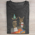 Fuuny Cat Smoking T-shirt