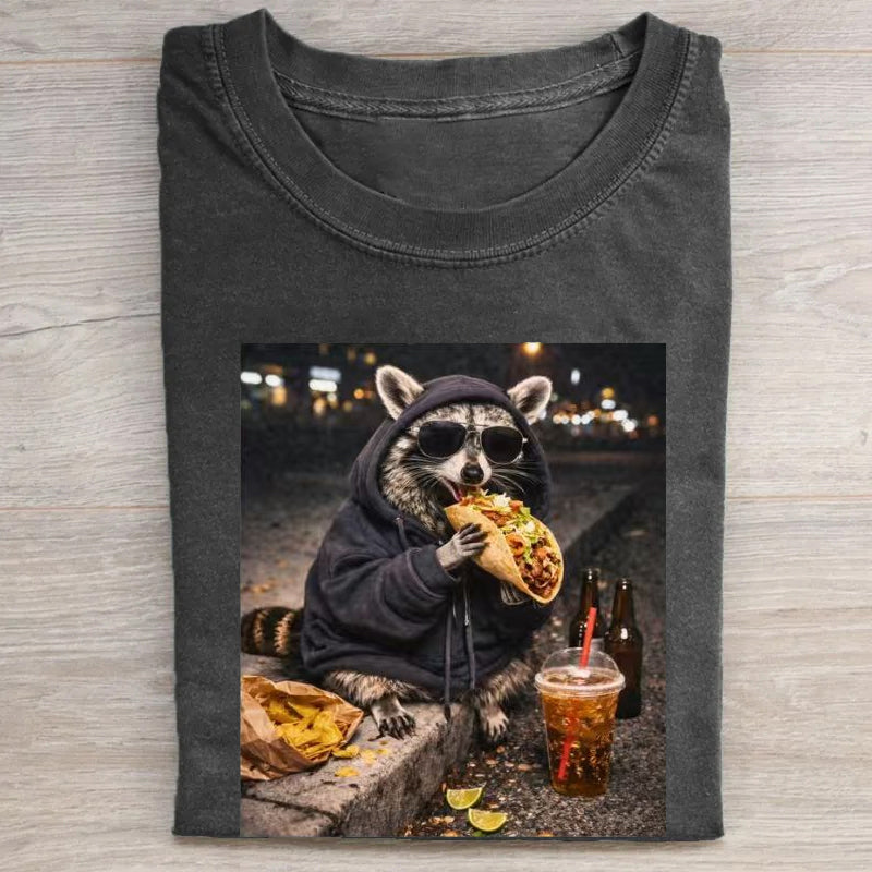 Yorkie Drinking Iced Coffee T-shirt