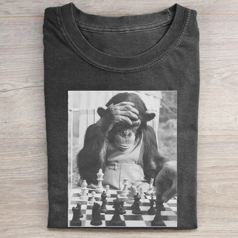 Chimp Playing Chess T-shirt