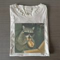 Raccoon Eating Hot Dog Graphic T-shirt