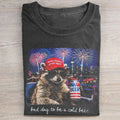 Raccoon 4th of July T-shirt