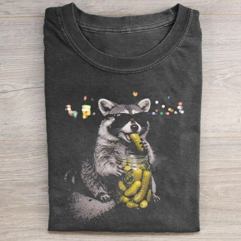 Funny Raccoon Pickle T-shirt