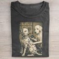 Retro Dalmatian Dog Tattoo Artist Funny T-shirt