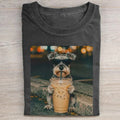 Funny Miniature Schnauzer Drinking Iced Coffee T-shirt