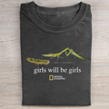 Vintage Girls Will Be Girls Praying Mantis T-shirt