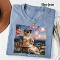 Funny 4th of July Cat T-shirt