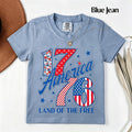 Retro America 1776 Floral Checkered Polka Dots T-shirt