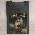 Funny Otter Drinking Iced Coffee T-shirt