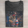 Funny Patriotic Hotdog Slushie Squirrel T-shirt