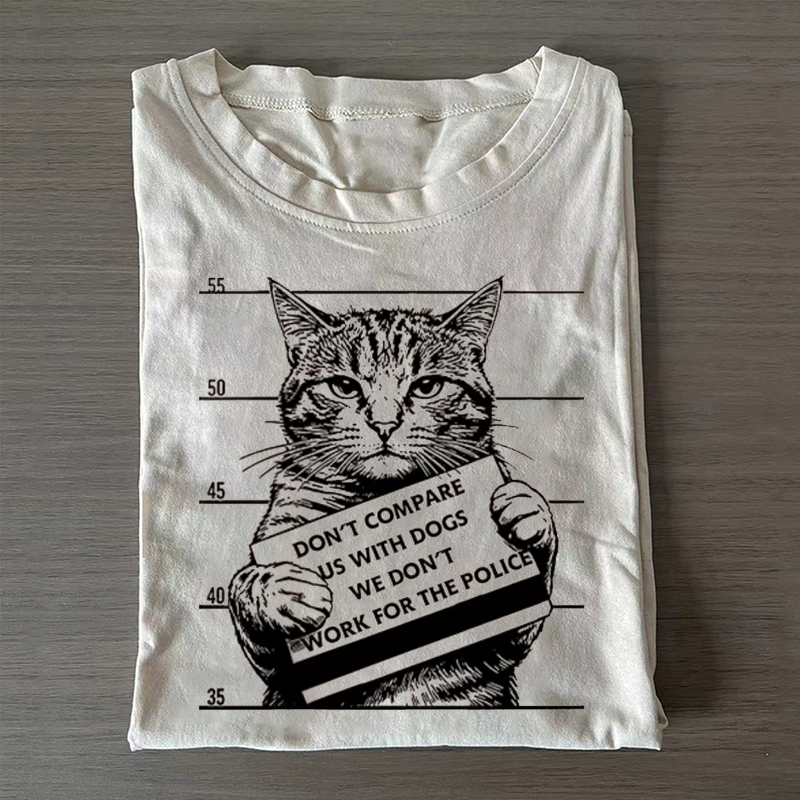 Funny Cat Vs Dog Joke T-shirt