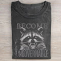 Vintage Angry Raccoon Ungovernable Grunge Grafik T-Shirt