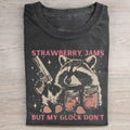 Vintage Erdbeer-Marmeladen-Waschbär-T-Shirt