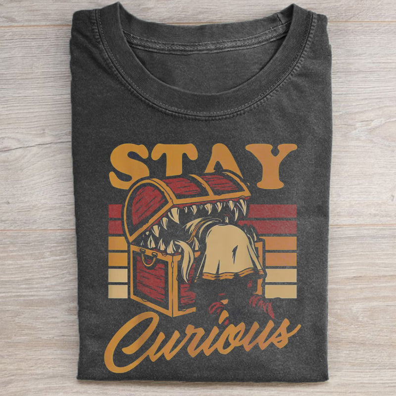 Funny Anime Treasure Stay Curious T-shirt