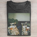 Cool Cat Drinking Bee T-Shirt