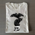 Spooky Cat Crow And Skull T-shirt