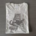 Cat Reading Book T-shirt