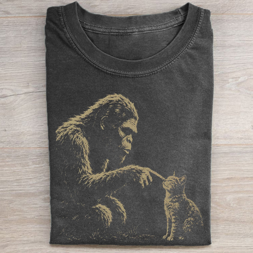 Bigfoot Booping Cat T-shirt