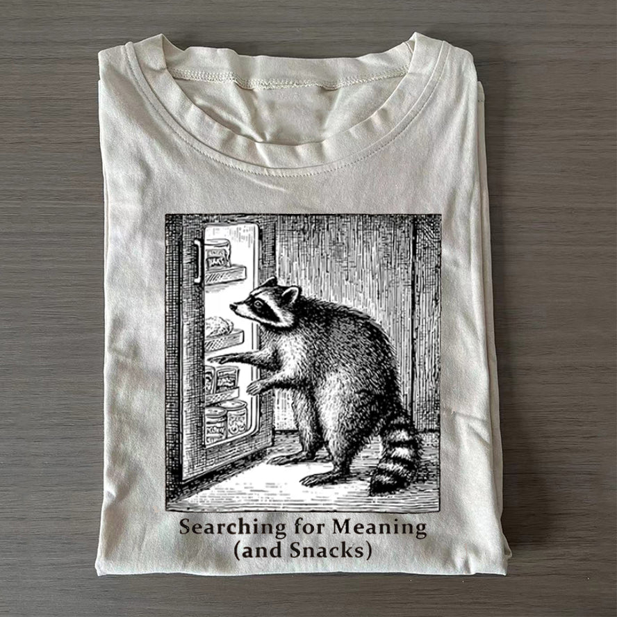 Raccoon Searching For Items T-shirt