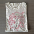 Vintage Leopard Fighting Graphic T-shirt
