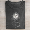 Celestial Sun Crescent Moon BOHO T-shirt