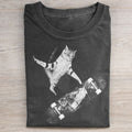 Vintage Skateboard Cat T-shirt