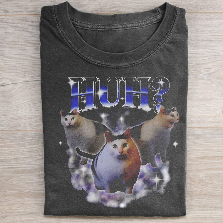 HUH Funny Dank Cat Meme T-shirt