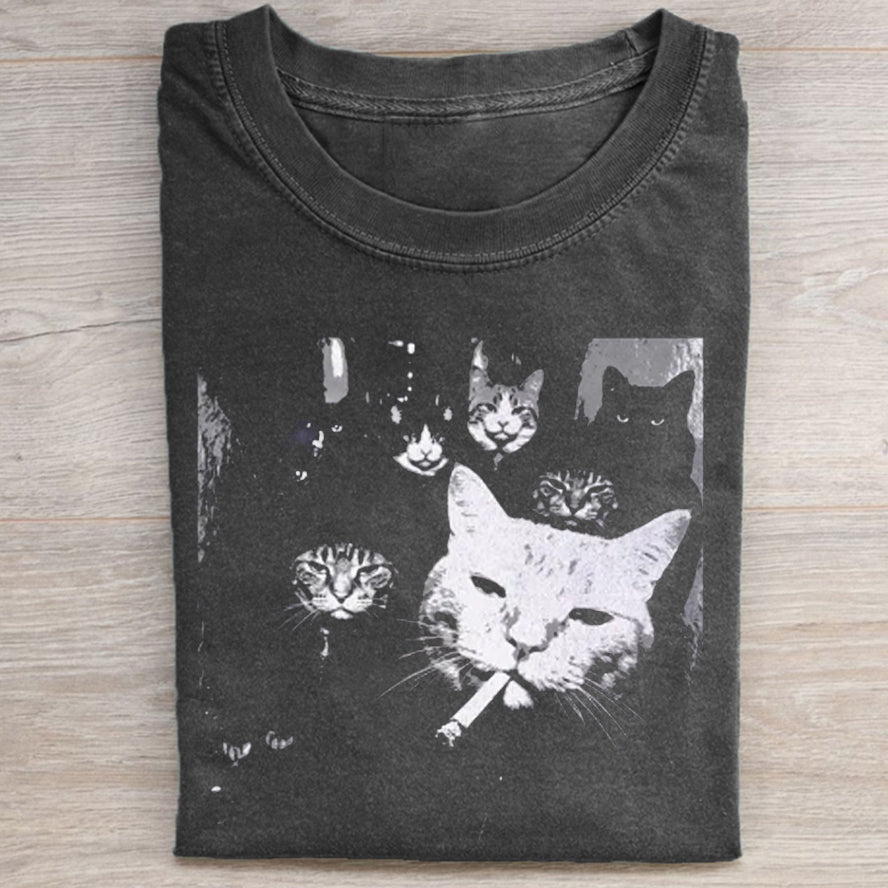 Funny Gangster Cat T-shirt
