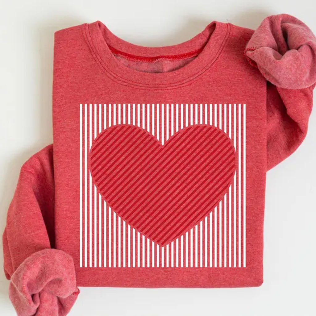 Retro Valentines Heart Sweatshirt