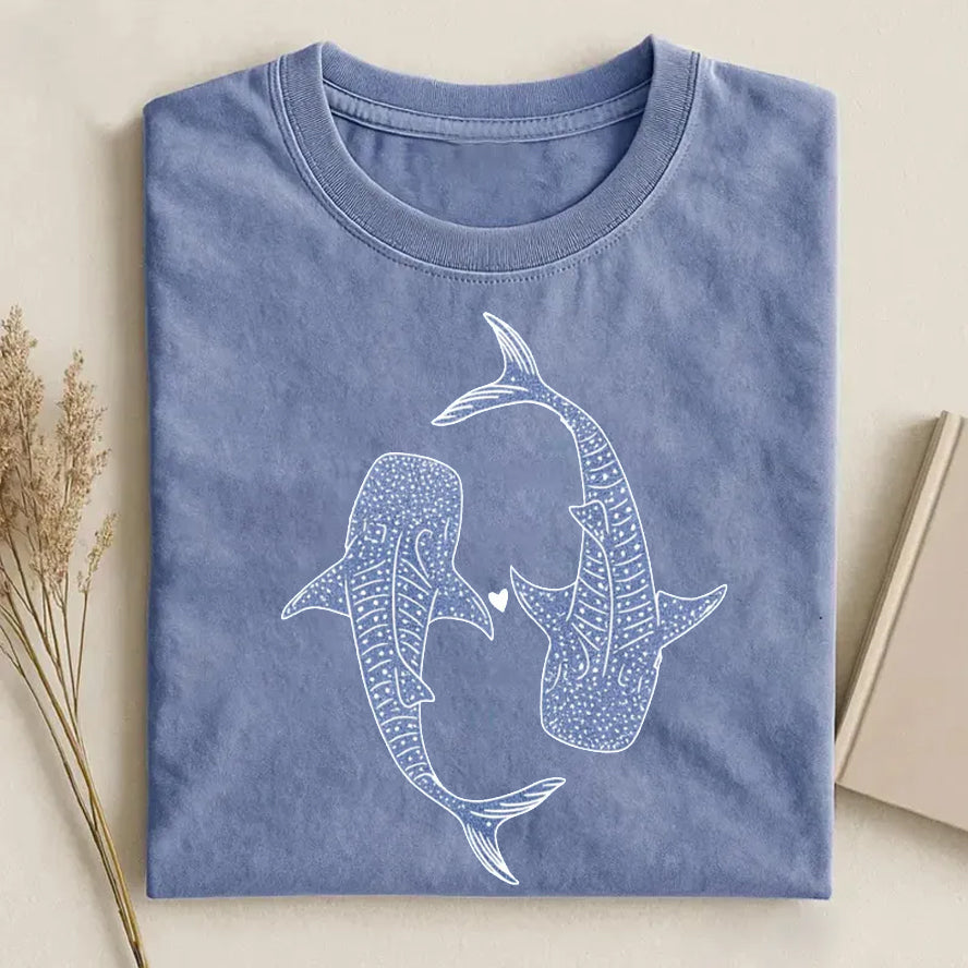 Whale Shark Retro Graphic T-shirt